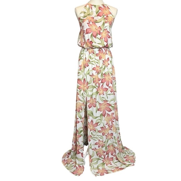 Show Me Your MuMu Dresses & Skirts - Show Me You MuMu NWT Heather Halter Maxi Dress in Lily Lady Pink and White XL